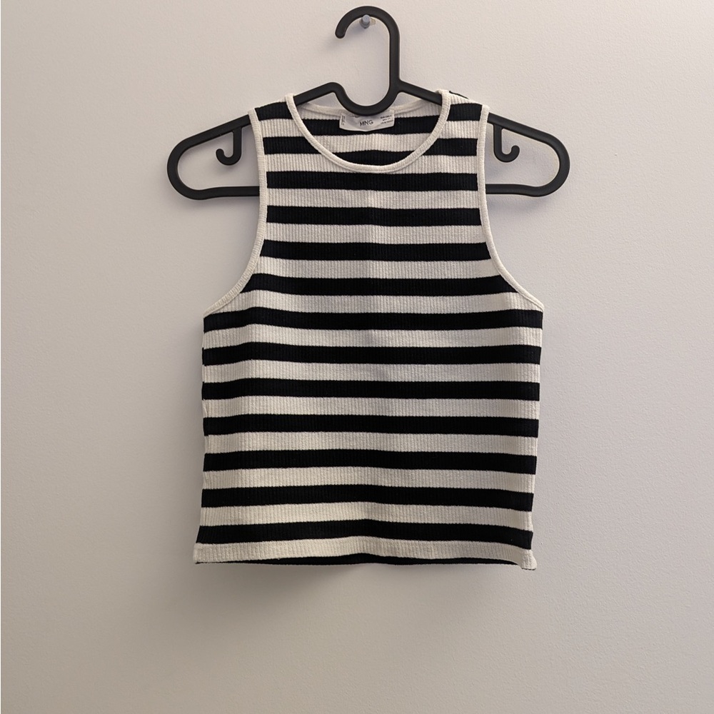 Mango Striped Cropped Top